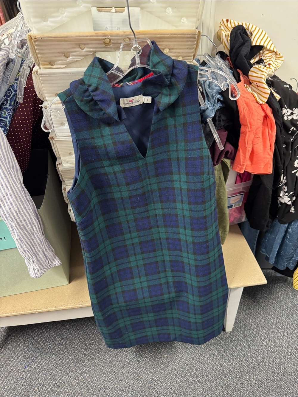 Vineyard vines plaid dress size 0 // 073015